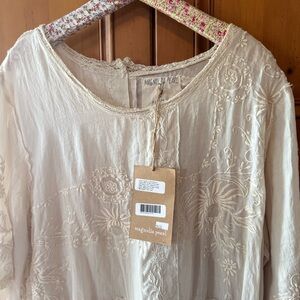Magnolia Pearl Cream Embellished Blouse